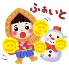 pretty snow child sticker #9304994