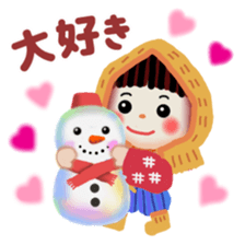 pretty snow child sticker #9304995