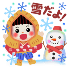 pretty snow child sticker #9304996