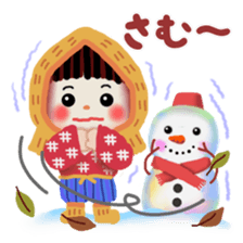 pretty snow child sticker #9304997