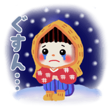 pretty snow child sticker #9305008
