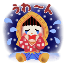 pretty snow child sticker #9305009