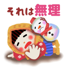 pretty snow child sticker #9305012