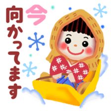 pretty snow child sticker #9305013