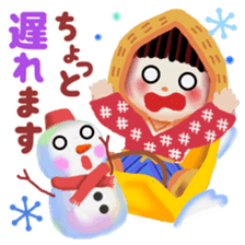 pretty snow child sticker #9305014