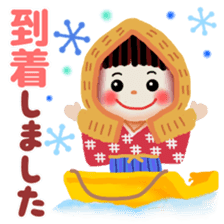 pretty snow child sticker #9305015