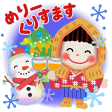 pretty snow child sticker #9305016