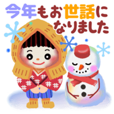 pretty snow child sticker #9305017