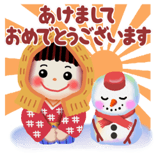 pretty snow child sticker #9305019