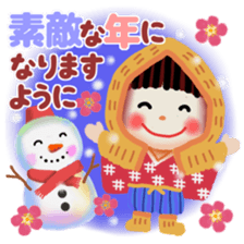 pretty snow child sticker #9305020