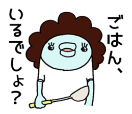 blue creature Parent and child 2 sticker #9305489