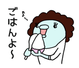 blue creature Parent and child 2 sticker #9305493