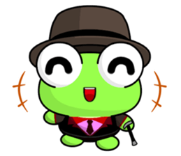 Gentleman Frog sticker #9308383