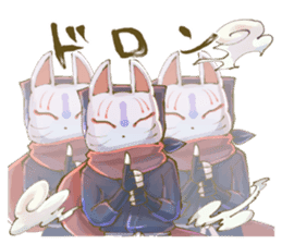 Ninja wearing a Mask of fox 2 sticker #9308707