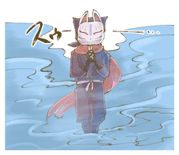 Ninja wearing a Mask of fox 2 sticker #9308714