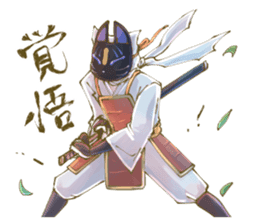 Ninja wearing a Mask of fox 2 sticker #9308718