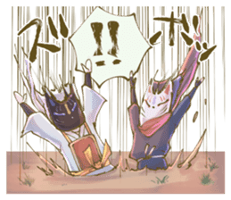 Ninja wearing a Mask of fox 2 sticker #9308729