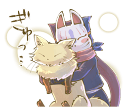 Ninja wearing a Mask of fox 2 sticker #9308737