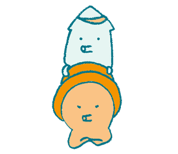 Traveler's octopus and squid 2 sticker #9310948