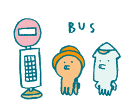 Traveler's octopus and squid 2 sticker #9310952