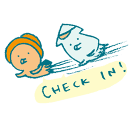 Traveler's octopus and squid 2 sticker #9310956