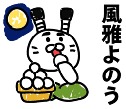 All the world is at peace topknot rabbit sticker #9312067