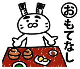 All the world is at peace topknot rabbit sticker #9312082