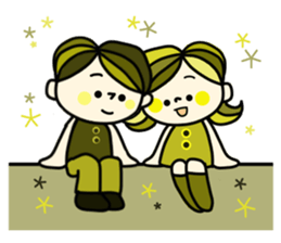 Pretty  sticker of the calm color sticker #9312234