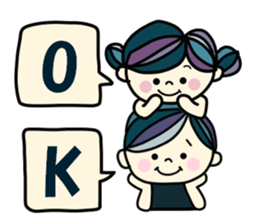 Pretty  sticker of the calm color sticker #9312235