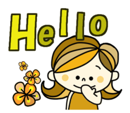 Pretty  sticker of the calm color sticker #9312236