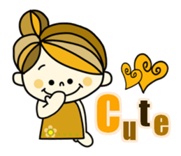 Pretty  sticker of the calm color sticker #9312248