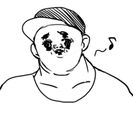 A face is vague sticker #9313223