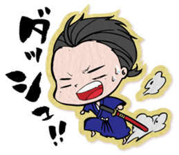 pretty Japanese sword-girl sticker #9313306