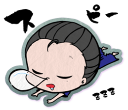 pretty Japanese sword-girl sticker #9313310