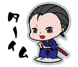 pretty Japanese sword-girl sticker #9313318