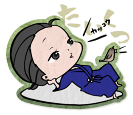 pretty Japanese sword-girl sticker #9313326