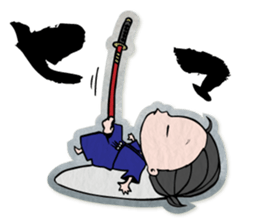 pretty Japanese sword-girl sticker #9313327