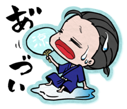 pretty Japanese sword-girl sticker #9313340