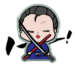 pretty Japanese sword-girl sticker #9313342