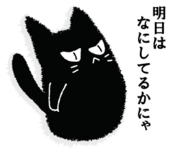 A black cat will answer 3. sticker #9314717