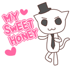 Gentleman White Cat sticker #9315408