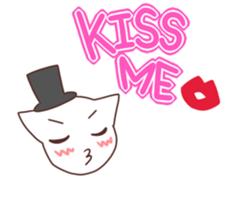 Gentleman White Cat sticker #9315413