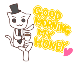 Gentleman White Cat sticker #9315414
