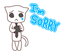Gentleman White Cat sticker #9315416