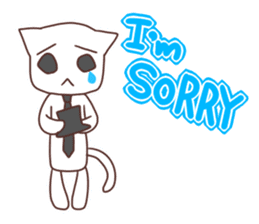 Gentleman White Cat sticker #9315416