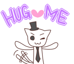 Gentleman White Cat sticker #9315420