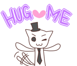 Gentleman White Cat sticker #9315420