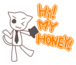 Gentleman White Cat sticker #9315423
