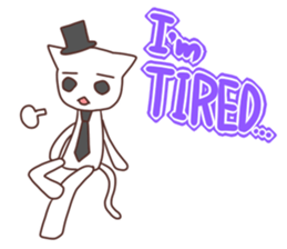 Gentleman White Cat sticker #9315426