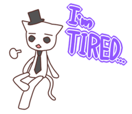 Gentleman White Cat sticker #9315426